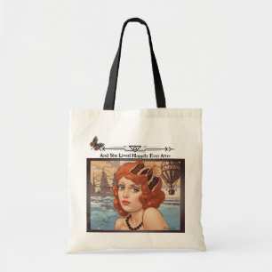 Tote Bag 1920 Femme Nautique Joyeuse Jamais après Citation