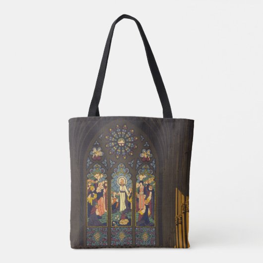 Tote Bag 1923 Affiche D'Une Église Avec Fenêtre En Verre Ti (Dos)