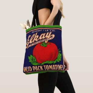 Tote Bag 1930 Elkay Solid Pack Tomates peut étiquette