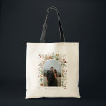 Tote Bag 1 arche photo aquarelle botanique floral élégant<br><div class="desc">Aquarelle moderne élégante séchée botanique couleur muette fleurie arche 1 photo Noël,  anniversaire,  mariage fourre-tout design cadeau..</div>