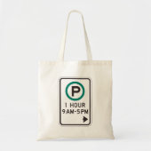 Tote Bag 1 Heure De Parking Pour Zones De Parking Contrôlée (Devant)
