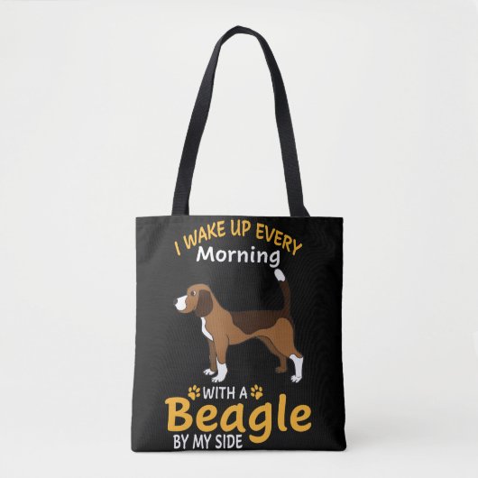 Tote Bag 1 Je Me Réveille Chaque Matin Avec Un Beagle De Mo (Devant)