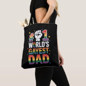 Tote Bag #1 Papa gay le plus gay du monde Fête des pères dr (De près)