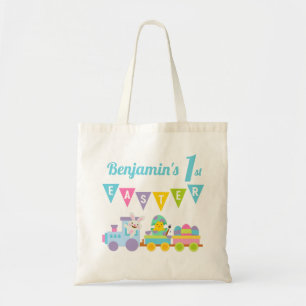 Tote Bag 1er Bleu de lapin de Pâques