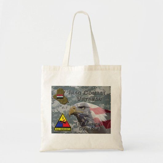 Tote Bag 1re Division blindée Irak Vétéran de combat (Devant)