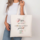 Tote Bag 2026 JW Year Text Matthew 5:3 with Spring Flowers