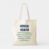 Tote Bag 20% Des Sans-Abri - Cot De Santé Mentale (Dos)