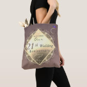 Tote Bag 21e anniversaire du Mariage laiton et olite (De près)