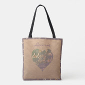 Tote Bag 22e anniversaire de Mariage Rose de coeur coppery (Dos)