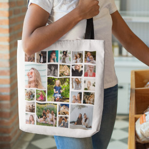 Tote Bag 24 Collage de photos personnalisé