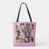 Tote Bag 24 photo collage pink (Dos)