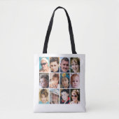 Tote Bag 24 photo collage white (Devant)