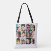 Tote Bag 24 photo collage white (Dos)
