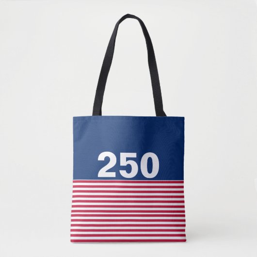 Tote Bag 250 Red White and Blue USA Anniversary (Devant)