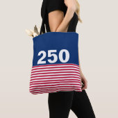 Tote Bag 250 Red White and Blue USA Anniversary (De près)