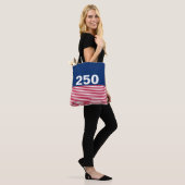 Tote Bag 250 Red White and Blue USA Anniversary (Sur le modèle)