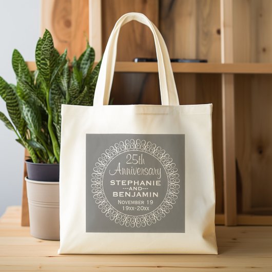 Tote Bag 25e anniversaire du Mariage Personnalisé