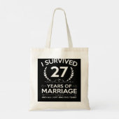 Tote Bag 27e anniversaire Mariage Cadeaux Couples Mari Wif (Dos)