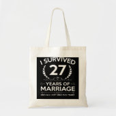 Tote Bag 27e anniversaire Mariage Cadeaux Couples Mari Wif (Devant)