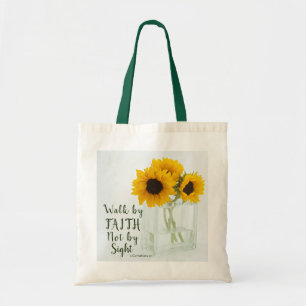 Tote Bag 2 Corinthiens 5:7 Marcher par la Foi pas par la vu
