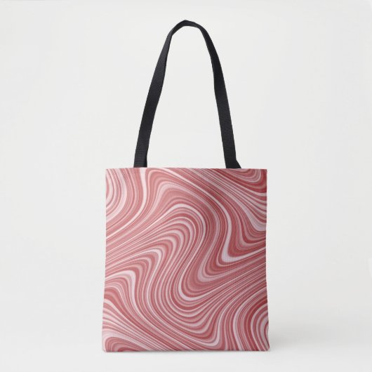 Tote Bag 2 Côté 2 Couleur Rouge/Bleu Motif ligne courbe (Devant)