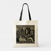 Tote Bag 2 dinausées à la forêt foncée (Dos)