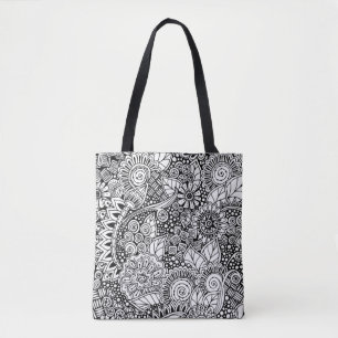 Tote Bag 2 inspirés floraux ethniques
