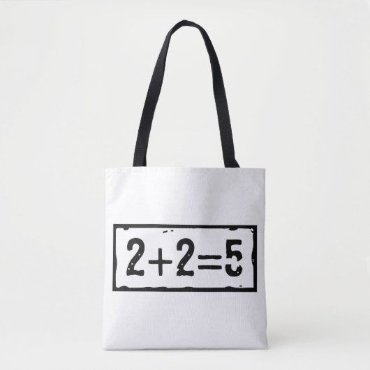 Tote Bag 2 plus 2 égale 5 (Devant)