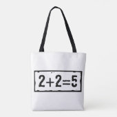 Tote Bag 2 plus 2 égale 5 (Dos)