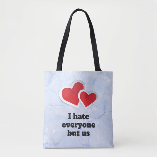 Tote Bag 2 Red Hearts (Devant)