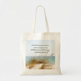 Tote Bag 2 Timothée 1:7 Dieu n'a pas donné un esprit de peu