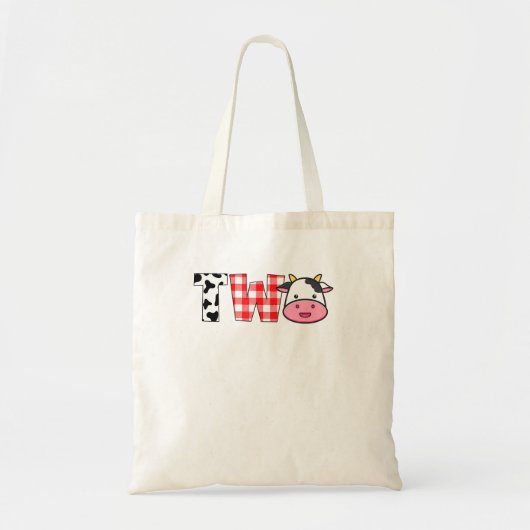 Tote Bag 2E Anniversaire 2 Ans Thème Ferme Animaux Naissanc (Devant)