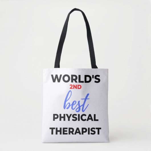 Tote Bag 2e meilleur physiothérapeute au monde 2 (Devant)