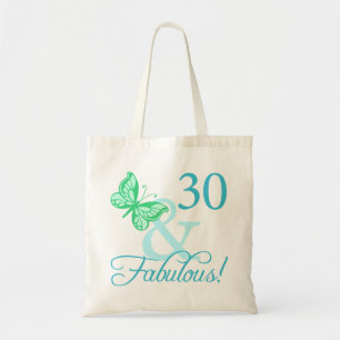 Tote Bag 30 Cadeaux Fabuleux D'Anniversaire (Aqua)