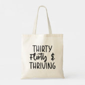 Tote Bag 30 Flirty minimum et 30 Anniversaire prospère (Dos)