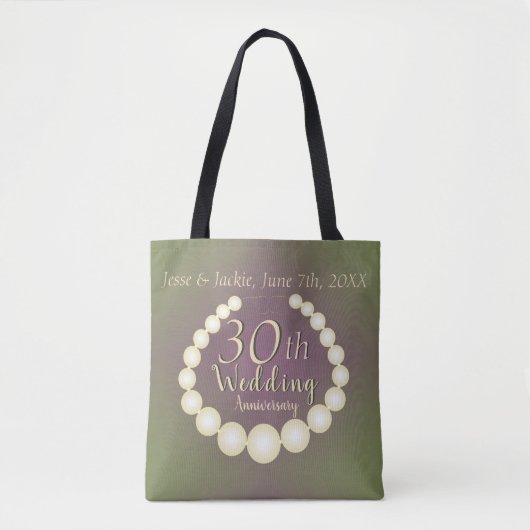Tote Bag 30e/12e anniversaire de perles (Devant)