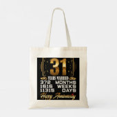 Tote Bag 31 ans de mariage - Funny 31ème anniversaire de Ma (Dos)