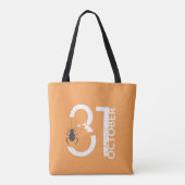 Tote Bag 31 octobre Araignée noire Trick ou traitement d'Ha (Dos)