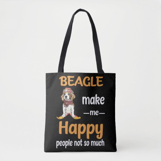 Tote Bag 32 Beagles Me Rendre Heureux (Devant)
