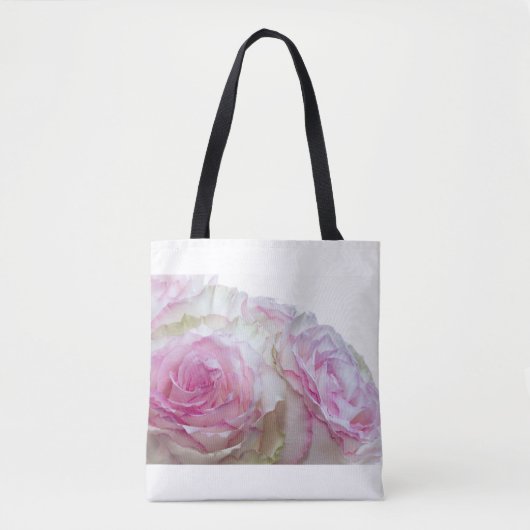 Tote Bag 3975-Roses roses et blanches (Devant)