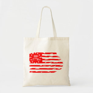 Tote Bag 3% 1776 Distressed Flag #USAPatriotGraphics ©
