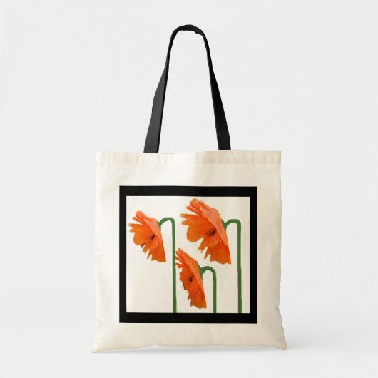 Tote Bag 3 coquelicots (Devant)