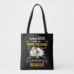 Tote Bag 3 Demandé Dieu Véritable Ami Un Beagle