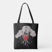 Tote Bag 3 d'épées Love Heart Tarot Décor d'illustration (Dos)