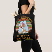Tote Bag 3 Facilement Distrait Par Le Beagle (De près)