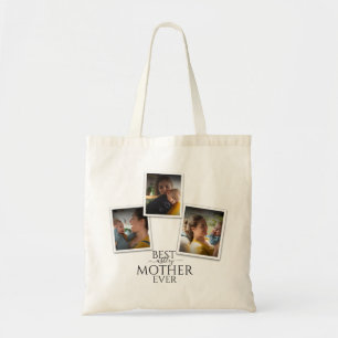 Tote Bag 3 Photo Collage Maman Famille Fête des mères mémor