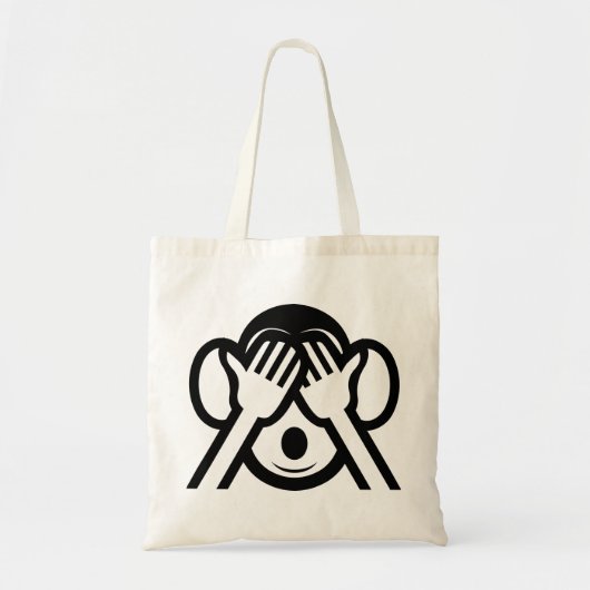 Tote Bag 3 Singes Sages Mizaru 見 ざ る Ne Voir AUCUN Emoji Ma (Devant)