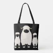 Tote Bag 3 Valais Noir Mouton noir à droite (Dos)