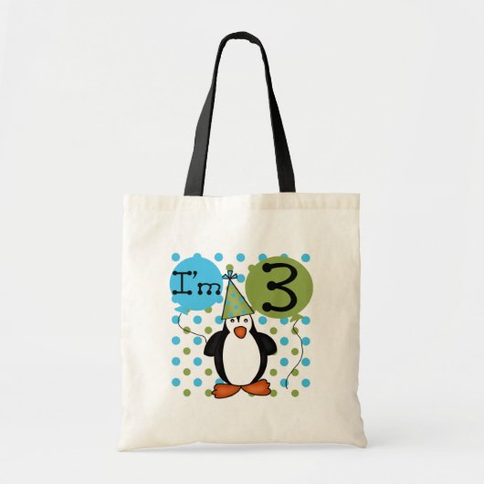 Tote Bag 3ème Pingouin T-shirts et cadeaux d'anniversaire (Devant)