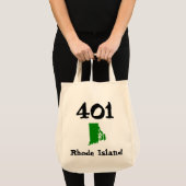 Tote Bag 401, Code régional de l'île Rhode (Devant (produit))